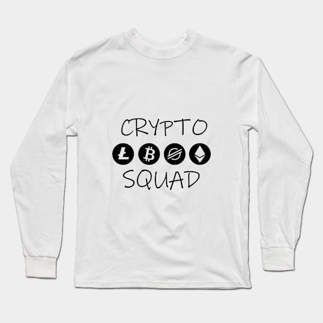 Crypto Squad Long Sleeve T-Shirt by OpHopDesigns